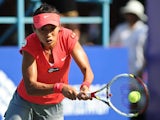 Zhang Shuai in action against Vania King during the final of the Guangzhou Open on September 21, 2013