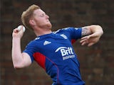 Ben Stokes of England in action during a net session ahead of the third NatWest One Day International Series match between England and Australia at Edgbaston on September 10, 2013
