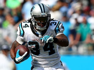 DeAngelo Williams #34 of the Carolina Panthers during their game at Bank of America Stadium on September 8, 2013