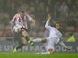 Sunderland's Emanuele Giaccherini and Peterborough's Jack Payne battle for the ball during their League Cup match on September 24, 2013