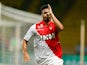 Monaco's Emmanuel Riviere celebrates after scoring the opening goal against Bastia during their Ligue 1 match on September 25, 2013