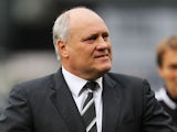 Fulham manager Martin Jol looks on prior to the Barclays Premier League match between Fulham and Cardiff City at Craven Cottage on September 28, 2013
