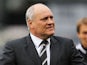 Fulham manager Martin Jol looks on prior to the Barclays Premier League match between Fulham and Cardiff City at Craven Cottage on September 28, 2013