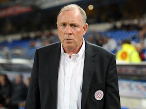 Montpellier's French coach Jean Fernandez looks on during a French L1 football match between Montpellier and Rennes on September 26, 2013