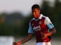 Jordan Spence of West Ham United during the pre season friendly match between Boreham Wood FC and West Ham United at Meadow Park on July 10, 2013 
