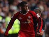 Walsall's Julian Gray in action against Aston Villa during a friendly match on July 27, 2010
