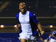 Birmingham's Matt Green celebrates after scoring his team's second goal against Swansea during their League Cup match on September 25, 2013