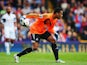 Michel Vorm of Swansea City throws the ball out during the Barclays Premier League match between Crystal Palace and Swansea City at Selhurst Park on September 22, 2013