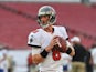 Quarterback Mike Glennon #8 of the Tampa Bay Buccaneers warms up for play against the Washington Redskins August 29, 2013