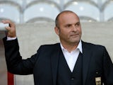 Evian's French coach Pascal Dupraz attends the French L1 football match Lille vies Evian TG on September 24, 2013