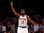 Raymond Felton #2 of the New York Knicks celebrates a three point basket against the Indiana Pacers during Game Five of the Eastern Conference Semifinals of the 2013 NBA Playoffs at Madison Square Garden on May 16, 2013