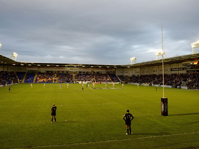 General view of play during the International Origin Match between England and Exiles at The Halliwell Jones Stadium on June 14, 2013
