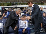 Tottenham Hotspur's Portuguese manager Andre Villas-Boas shakes hands with Chelsea's Portuguese manager Jose Mourinho before kick off of the English Premier League football match between Tottenham Hotspur and Chelsea at White Hart Lane in London on Septem