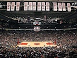 A general view of the court Toronto Raptors face the Indiana Pacers at the Air Canada Centre on October 31, 2012