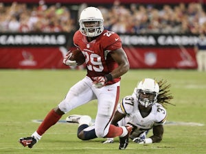 Cardinals RB Alfonso Smith carries the ball against the Chargers on August 24, 2013