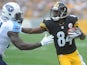 Steelers receiver Antonio Brown in action against the Tennessee Titans on September 8, 2013
