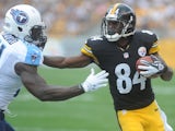 Steelers receiver Antonio Brown in action against the Tennessee Titans on September 8, 2013
