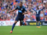 Loïc Rémy of Newcastle United celebrates after scoring a goal during the Barclays Premier League match between Cardiff City and Newcastle United at Cardiff City Stadium on October 5, 2013