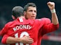 Wayne Rooney and Cristiano Ronaldo celebrate the latter's goal in October 2007.