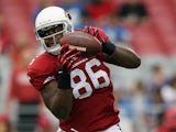 D. C. Jefferson of the Arizona Cardinals warms up before a game with the Detroit Lions on September 15, 2013