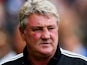 Steve Bruce the Hull manager looks on prior to kickoff during the Barclays Premier League match between Hull City and Aston Villa at KC Stadium on October 5, 2013