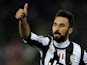Mirko Vucinic of Juventus celebrates scoring the first goal during the Serie A match against Bologna at Stadio Renato Dall'Ara on March 16, 2013