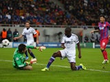 Chelsea's Ramires scores the opening goal against Steaua Bucuresti during their Champions League group match on October 1, 2013