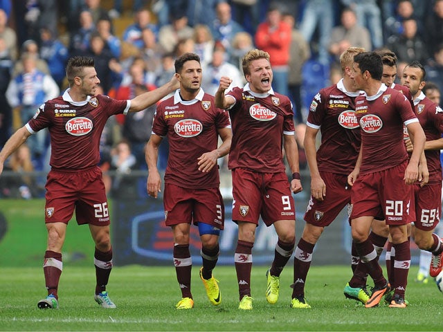 Ciro Immobile of Torino FC celebrates his goal during the ...