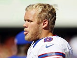 Former Buffalo Bills punter Shawn Powell on the sidelines during a game with the 49ers on October 7, 2012