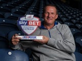 UNDER EMBARGO UNTIL 6AM 4/10/13: Preston boss Simon Grayson with his September Manager of the Month award on October 3, 2013