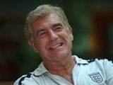 Sir Trevor Brooking answers questions during an England U19 press conference at the Hotel Babylon on July 17, 2008 in Liberec, Czech Republic