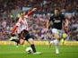 Craig Gardner of Sunderland scores the opening goal during the Barclays Premier League match between Sunderland and Manchester United at the Stadium of Light on October 5, 2013