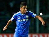 Chelsea's Wallace in action against Indonesia All-Stars during a friendly match on July 25, 2013
