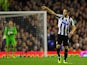 Newcastle's Yohan Cabaye celebrates after scoring his goal against Everton during their Premier League match on September 30, 2013