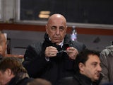 AC Milan General Director Adriano Galliani in the stands during the match against Genoa on March 8, 2013