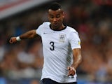 Ashley Cole of England runs with the ball during the FIFA 2014 World Cup Qualifying Group H match between England and Moldova at Wembley Stadium on September 6, 2013