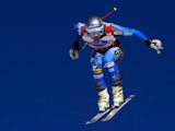Bode Miller competes during the FIS World Cup Men's Downhill in Wengen on January 14, 2012