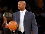 Brian Shaw brings out the game ball before Game Five of the Western Conference Finals between the Los Angeles Lakers and the San Antonio Spurs on May 29, 2008