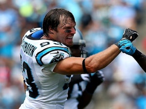 Chase Blackburn of the Carolina Panthers during their game against Seattle at Bank of America Stadium on September 8, 2013