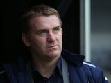 Walsall manager Dean Smith looks on prior to the npower League One match between Milton Keynes Dons and Walsall at Stadium mk on December 26, 2012