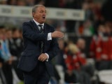 Ireland´s headcoach Noel King reacts during the FIFA 2014 World Cup Group C qualifying football match Germany vs Republic of Ireland in Cologne, western Germany on October 11, 2013