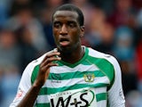 Michael Ngoo of Yeovil in action during the Sky Bet Championship match between Burnley and Yeovil Town at Turf Moor on August 17, 2013