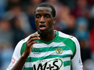 Michael Ngoo of Yeovil in action during the Sky Bet Championship match between Burnley and Yeovil Town at Turf Moor on August 17, 2013