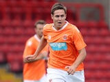 Rob Edwards of Blackpool in action during the pre-season friendly match between Bristol City and Blackpool at Ashton Gate on July 31, 2010