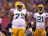 Ryan Pickett #79 of the Green Bay Packers looks on against the New York Giants at MetLife Stadium on December 4, 2011