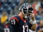 T.J. Yates of the Houston Texans reacts after a play in the second half against the St. Louis Rams at Reliant Stadium on October 13, 2013