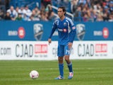 Alessandro Nesta #14 of the Montreal Impact controls the ball against the New England Revolution during the MLS match at Saputo Stadium on October 27, 2012