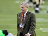 Indianapolis Colts President Bill Polian on the field prior to the start of Super Bowl XLIV between the Indianapolis Colts and the New Orleans Saints at Sun Life Stadium on February 7, 2010