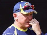 Coach Craig McDermott during the Australian national cricket team training session at Sahara Park Newlands on October 12, 2011