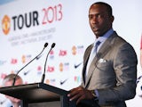 Dwight Yorke speaks to the media during a press conference at Museum of Contemporary Art on December 10, 2012